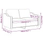 vidaXL Divano a 2 Posti Grigio Scuro 120 cm in Tessuto vidaXL Divano a 2 Posti Grigio Scuro 120 cm in Tessuto