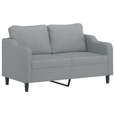vidaXL Divano a 2 Posti Grigio Chiaro 140 cm in Tessuto
