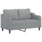 vidaXL Divano a 2 Posti Grigio Chiaro 140 cm in Tessuto vidaXL Divano a 2 Posti Grigio Chiaro 140 cm in Tessuto
