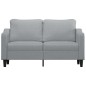 vidaXL Divano a 2 Posti Grigio Chiaro 140 cm in Tessuto vidaXL Divano a 2 Posti Grigio Chiaro 140 cm in Tessuto