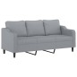vidaXL Divano a 3 Posti Grigio Chiaro 180 cm in Tessuto vidaXL Divano a 3 Posti Grigio Chiaro 180 cm in Tessuto
