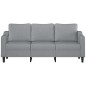 vidaXL Divano a 3 Posti Grigio Chiaro 180 cm in Tessuto vidaXL Divano a 3 Posti Grigio Chiaro 180 cm in Tessuto