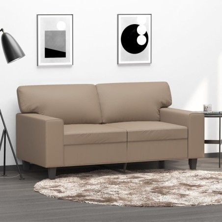 vidaXL Divano a 2 Posti Cappuccino 140 cm in Similpelle