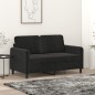 vidaXL Divano a 2 Posti Nero 120 cm in Velluto