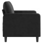 vidaXL Divano a 2 Posti Nero 120 cm in Velluto