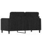 vidaXL Divano a 2 Posti Nero 120 cm in Velluto