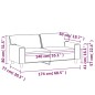 vidaXL Divano a 2 Posti Cappuccino 140 cm in Similpelle vidaXL Divano a 2 Posti Cappuccino 140 cm in Similpelle