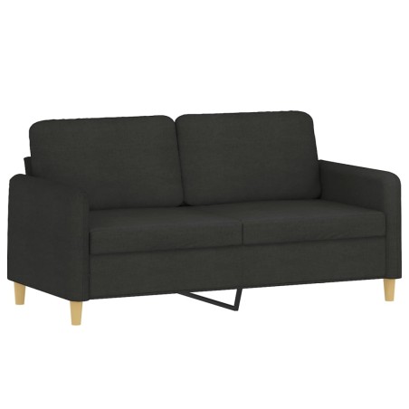 vidaXL Divano a 2 Posti Nero 120 cm in Tessuto