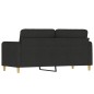 vidaXL Divano a 2 Posti Nero 120 cm in Tessuto vidaXL Divano a 2 Posti Nero 120 cm in Tessuto