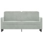 vidaXL Divano a 2 Posti Grigio Chiaro 140 cm in Velluto