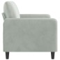 vidaXL Divano a 2 Posti Grigio Chiaro 140 cm in Velluto