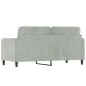 vidaXL Divano a 2 Posti Grigio Chiaro 140 cm in Velluto