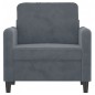 vidaXL Poltrona Grigio Scuro 60 cm Velluto vidaXL Poltrona Grigio Scuro 60 cm Velluto