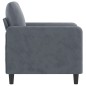 vidaXL Poltrona Grigio Scuro 60 cm Velluto vidaXL Poltrona Grigio Scuro 60 cm Velluto