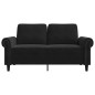 vidaXL Divano a 2 Posti Nero 120 cm in Velluto vidaXL Divano a 2 Posti Nero 120 cm in Velluto