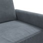 vidaXL Divano a 2 Posti grigio scuro140 cm in Velluto