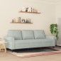 vidaXL Divano a 3 Posti Grigio Chiaro 180 cm in Velluto vidaXL Divano a 3 Posti Grigio Chiaro 180 cm in Velluto