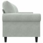vidaXL Divano a 3 Posti Grigio Chiaro 180 cm in Velluto vidaXL Divano a 3 Posti Grigio Chiaro 180 cm in Velluto