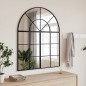 vidaXL Specchio da Parete Nero 80x100 cm Arco in Ferro vidaXL Specchio da Parete Nero 80x100 cm Arco in Ferro