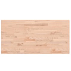 vidaXL Piano Tavolo 100x50x4cm Rettangolare Legno Massello di Faggio
