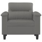 vidaXL Poltrona Grigio Scuro 60 cm in Tessuto Microfibra vidaXL Poltrona Grigio Scuro 60 cm in Tessuto Microfibra