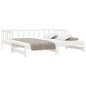 vidaXL Divano Letto con Letto Estraibile Bianco 80x200cm Massello Pino vidaXL Divano Letto con Letto Estraibile Bianco 80x200cm Massello Pino