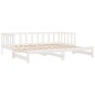 vidaXL Divano Letto con Letto Estraibile Bianco 80x200cm Massello Pino vidaXL Divano Letto con Letto Estraibile Bianco 80x200cm Massello Pino