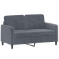 vidaXL Set di Divani 2 pz Grigio Scuro in Velluto vidaXL Set di Divani 2 pz Grigio Scuro in Velluto