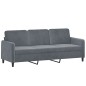 vidaXL Set di Divani 2 pz Grigio Scuro in Velluto vidaXL Set di Divani 2 pz Grigio Scuro in Velluto