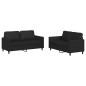 vidaXL Set di Divani 2 pz con Cuscini Nero in Similpelle