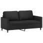 vidaXL Set di Divani 2 pz con Cuscini Nero in Similpelle