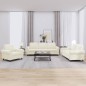 vidaXL Set di Divani 3 pz con Cuscini Crema in Velluto vidaXL Set di Divani 3 pz con Cuscini Crema in Velluto