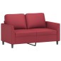 vidaXL Divano a 2 Posti Rosso Vino 120 cm in Similpelle vidaXL Divano a 2 Posti Rosso Vino 120 cm in Similpelle