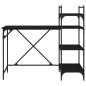 vidaXL Scrivania per Computer con Scaffali Nera 120x47x109 cm vidaXL Scrivania per Computer con Scaffali Nera 120x47x109 cm
