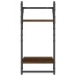 vidaXL Set Mensole Parete con Aste 6pz Rovere Marrone in Multistrato