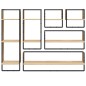 vidaXL Set Mensole Parete con Aste 6pz Rovere Sonoma Legno Multistrato vidaXL Set Mensole Parete con Aste 6pz Rovere Sonoma Legno Multistrato