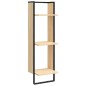 vidaXL Set Mensole Parete con Aste 6pz Rovere Sonoma Legno Multistrato vidaXL Set Mensole Parete con Aste 6pz Rovere Sonoma Legno Multistrato