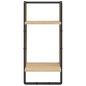 vidaXL Set Mensole Parete con Aste 6pz Rovere Sonoma Legno Multistrato vidaXL Set Mensole Parete con Aste 6pz Rovere Sonoma Legno Multistrato