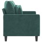 vidaXL Divano a 2 Posti Verde Scuro 120 cm in Velluto