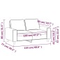 vidaXL Divano a 2 Posti Grigio Scuro 120 cm in Tessuto vidaXL Divano a 2 Posti Grigio Scuro 120 cm in Tessuto
