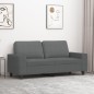 vidaXL Divano a 2 Posti Grigio Scuro 140 cm in Tessuto