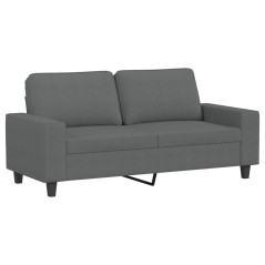 vidaXL Divano a 2 Posti Grigio Scuro 140 cm in Tessuto