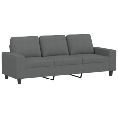 vidaXL Divano a 3 Posti Grigio Chiaro 180 cm in Tessuto