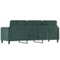 vidaXL Divano a 3 Posti Verde Scuro 180 cm in Velluto vidaXL Divano a 3 Posti Verde Scuro 180 cm in Velluto