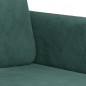 vidaXL Divano a 3 Posti Verde Scuro 180 cm in Velluto vidaXL Divano a 3 Posti Verde Scuro 180 cm in Velluto