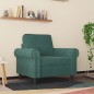 vidaXL Poltrona Verde Scuro 60 cm Velluto vidaXL Poltrona Verde Scuro 60 cm Velluto