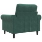 vidaXL Poltrona Verde Scuro 60 cm Velluto vidaXL Poltrona Verde Scuro 60 cm Velluto