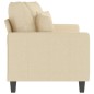 vidaXL Divano a 2 Posti Crema 140 cm in Tessuto vidaXL Divano a 2 Posti Crema 140 cm in Tessuto