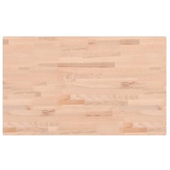 vidaXL Piano Bagno 100x60x2,5 cm in Legno Massello di Faggio