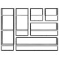 vidaXL Set Mensole Parete con Aste 6pz Grigio Sonoma Legno Multistrato vidaXL Set Mensole Parete con Aste 6pz Grigio Sonoma Legno Multistrato